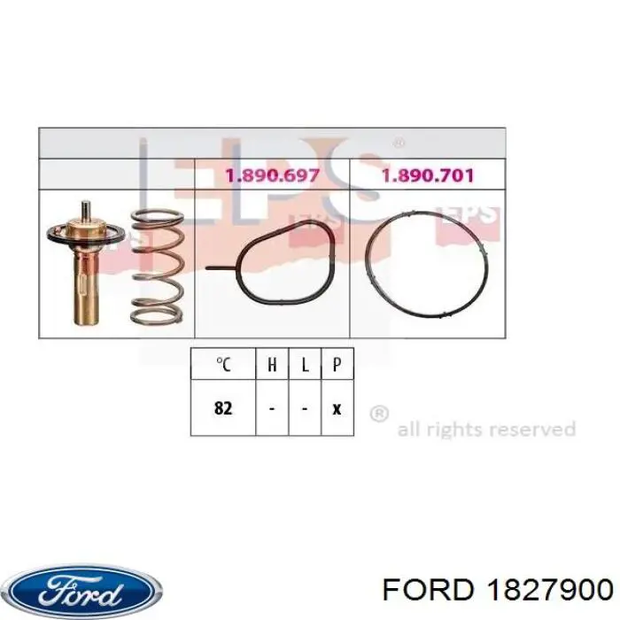 1827900 Ford Caja del termostato