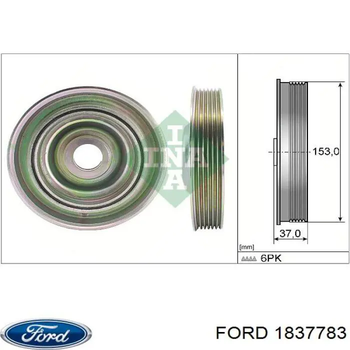 Polea del cigüeñal Ford 1837783 precio, desde 44,03 EUR
