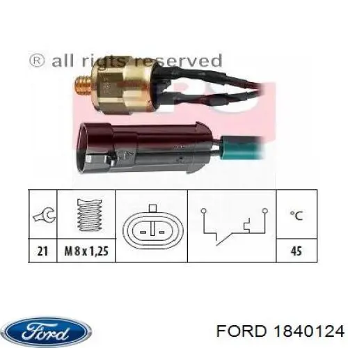 1840124 Ford árbol de transmisión delantero derecho