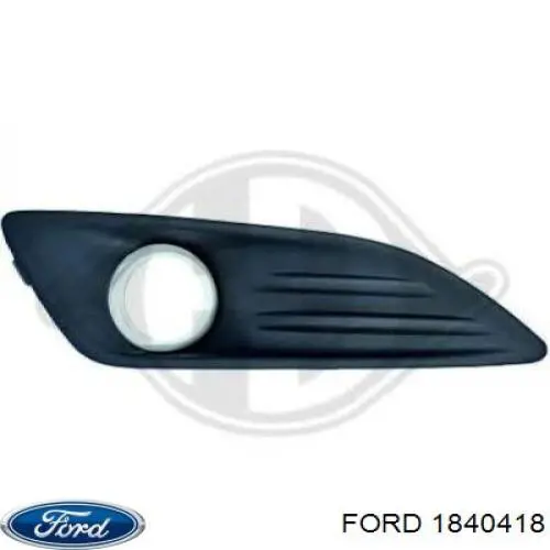 1840418 Ford rejilla de antinieblas delantera derecha