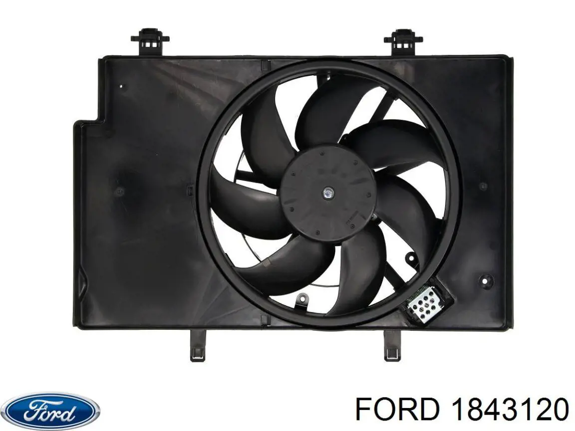 1843120 Ford difusor de radiador, ventilador de refrigeración, condensador del aire acondicionado, completo con motor y rodete