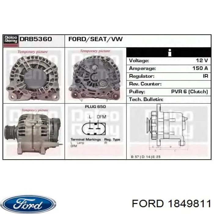 Comprar 1849811 Ford Bieleta estabilizadora trasera