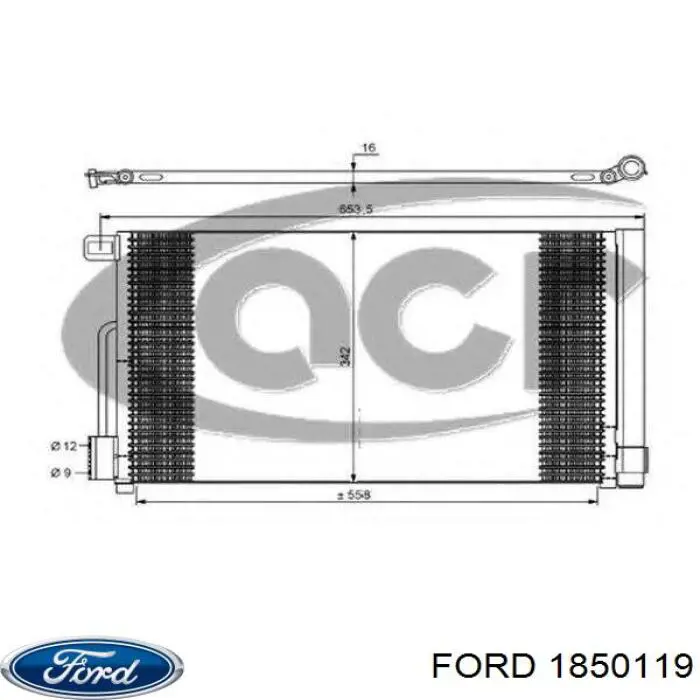 1850119 Ford condensador aire acondicionado