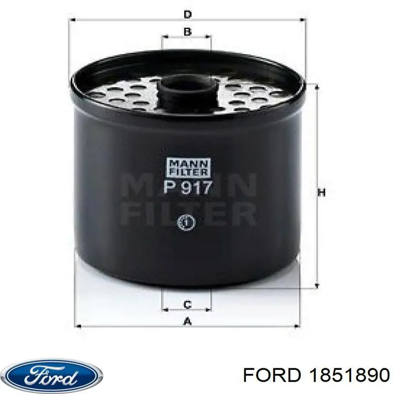 1851890 Ford amortiguador delantero izquierdo