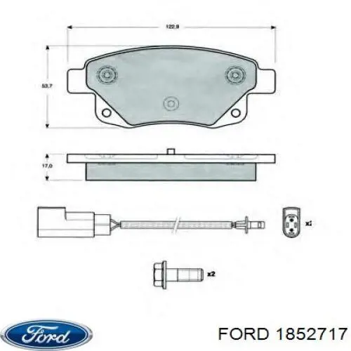 1852717 Ford Pastillas freno traseras