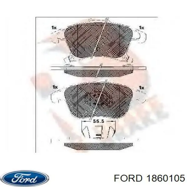 Comprar 1860105 Ford Pastillas delanteras de freno