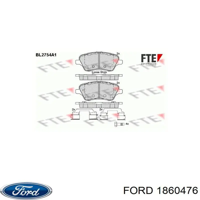 Comprar 1860476 Ford Pastillas delanteras de freno