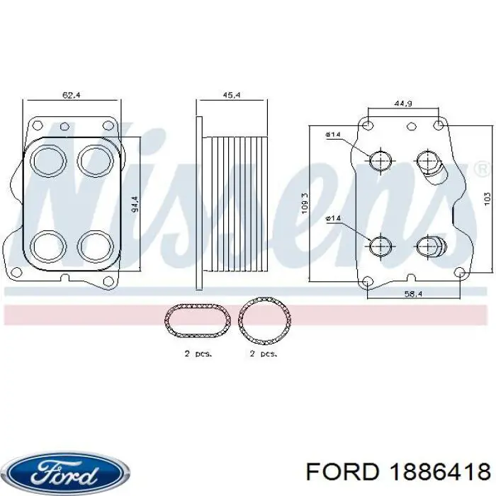 Portafiltro de aceite Ford 1886418 precio, desde 47,92 EUR
