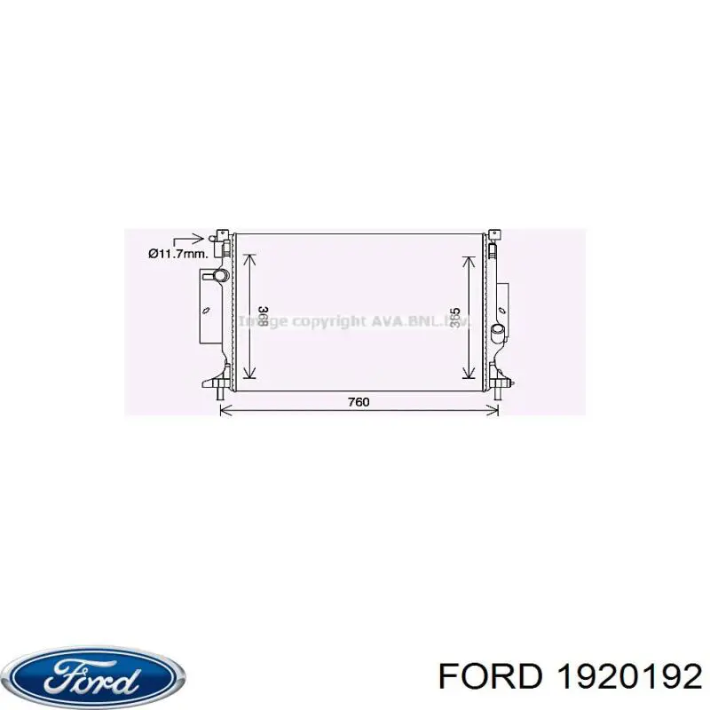 1920192 Ford radiador