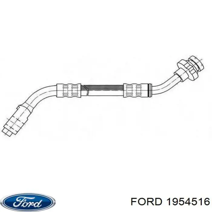 1954516 Ford tubo flexible de frenos delantero derecho