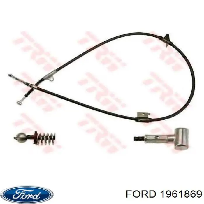 1961869 Ford cable de freno de mano trasero izquierdo