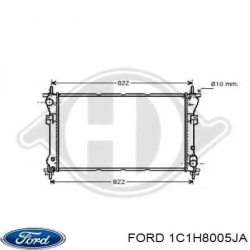 1C1H8005JA Ford radiador refrigeración del motor