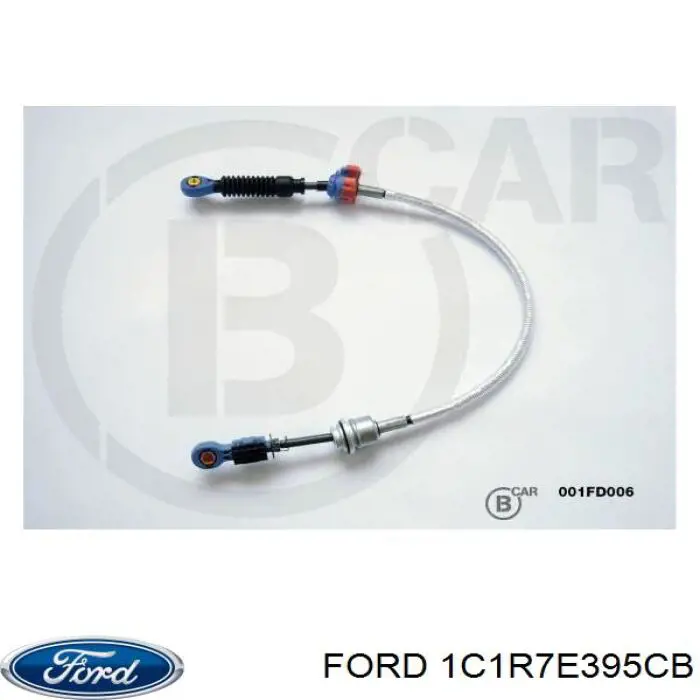 1C1R7E395CB Ford cable de accionamiento, caja de cambios, selectora