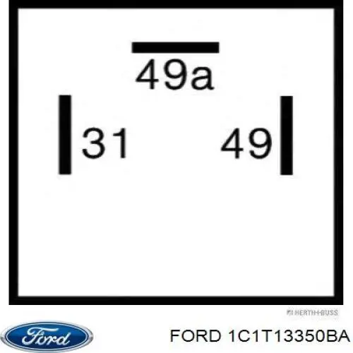 1C1T 13350 BA Ford relé, piloto intermitente