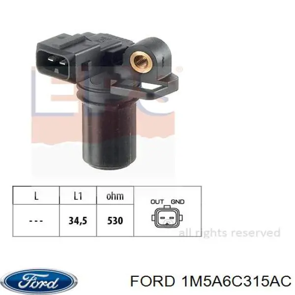 Comprar 1M5A6C315AC Ford Sensor de cigüeñal