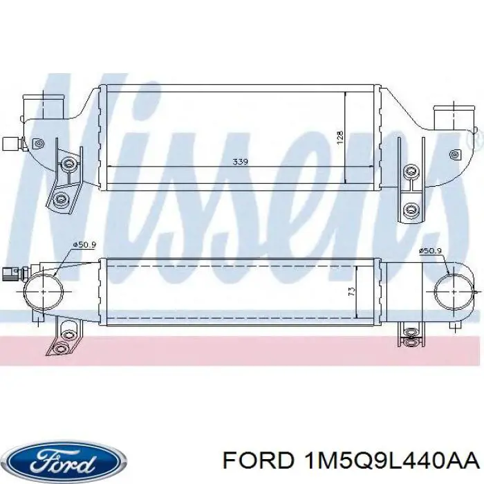 Radiador de aire de admisión Ford 1M5Q9L440AA precio, desde 46,92 EUR
