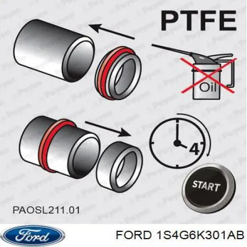 Retén de cigüeñal 1753989 Ford