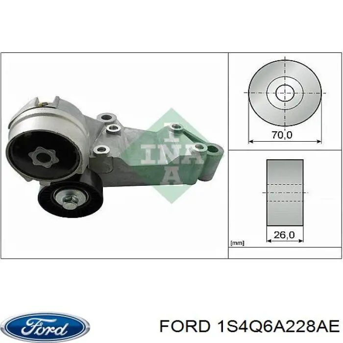 Tensor de la correa trapecial Ford 1S4Q6A228AE precio, desde 68,76 EUR