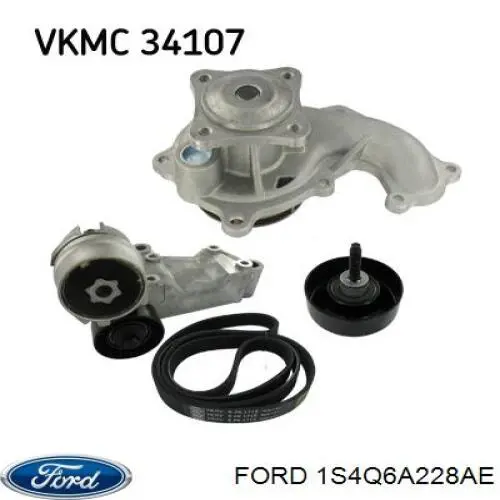 Comprar 1S4Q6A228AE Ford Tensor de correa poli V 