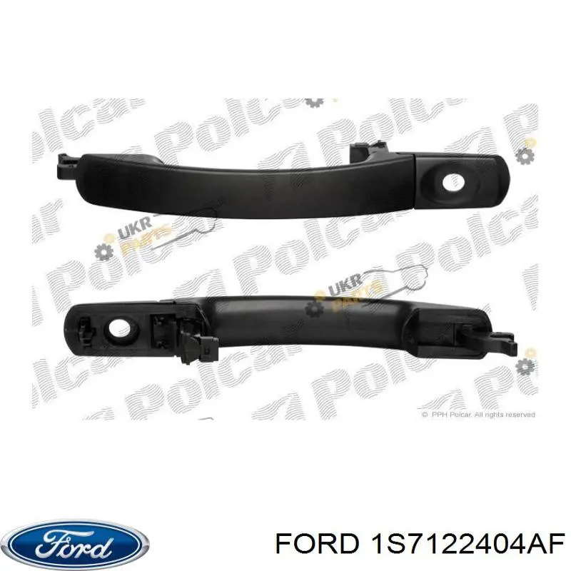 1S7122404AF Ford tirador de puerta exterior delantero izquierda