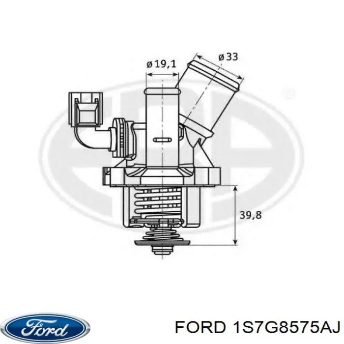 1S7G8575AJ Ford termostato