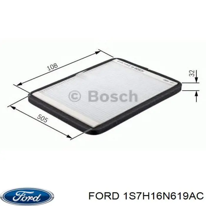 Filtro de cabina Ford 1S7H16N619AC precio, desde 8,21 EUR
