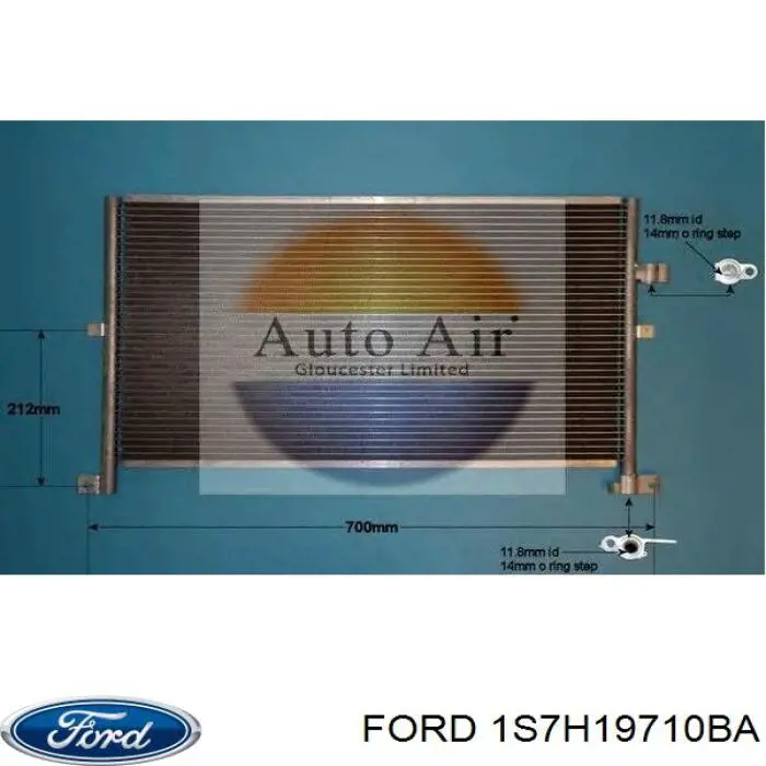 Comprar 1S7H19710BA Ford Condensador de aire acondicionado