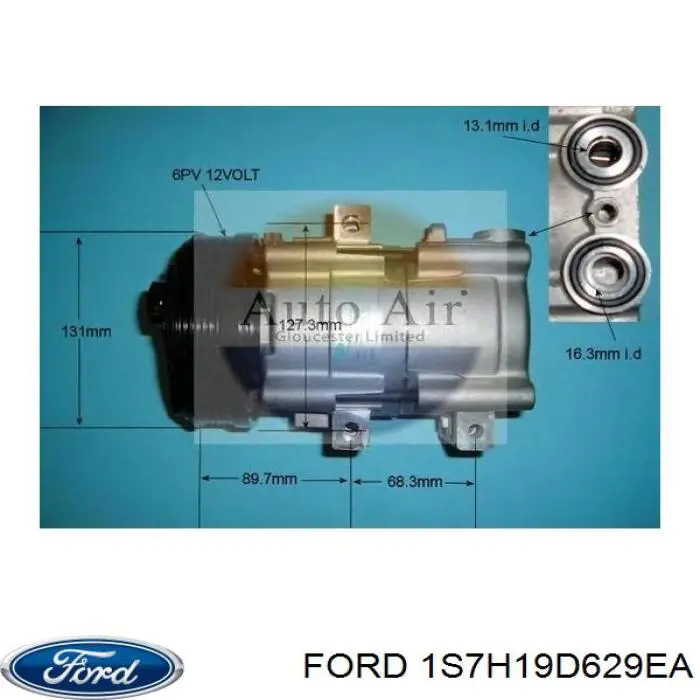 1S7H19D629EA Ford compresor de aire acondicionado