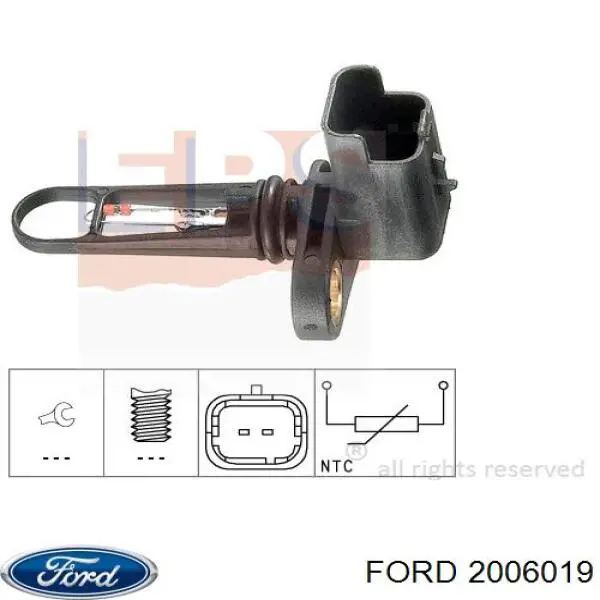 2006019 Ford sensor, temperatura del aire de admisión