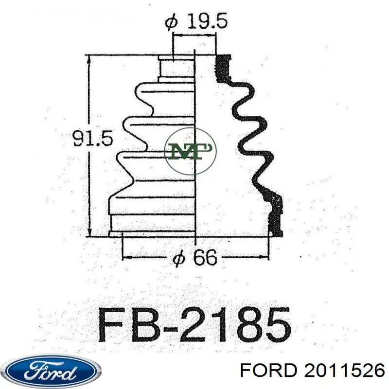 2011526 Ford fuelle, árbol de transmisión delantero exterior