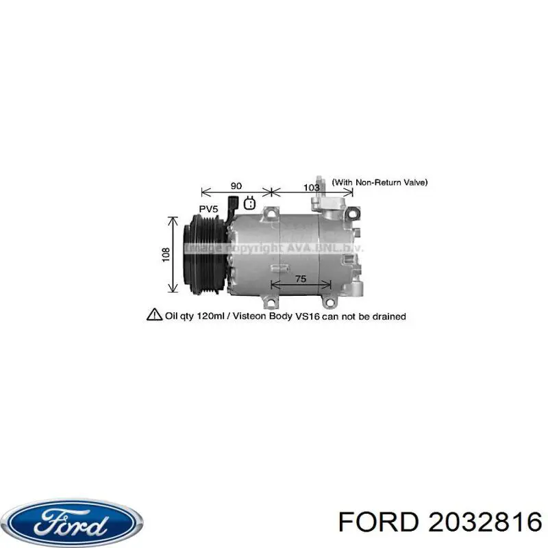 1872150 Ford compresor de aire acondicionado