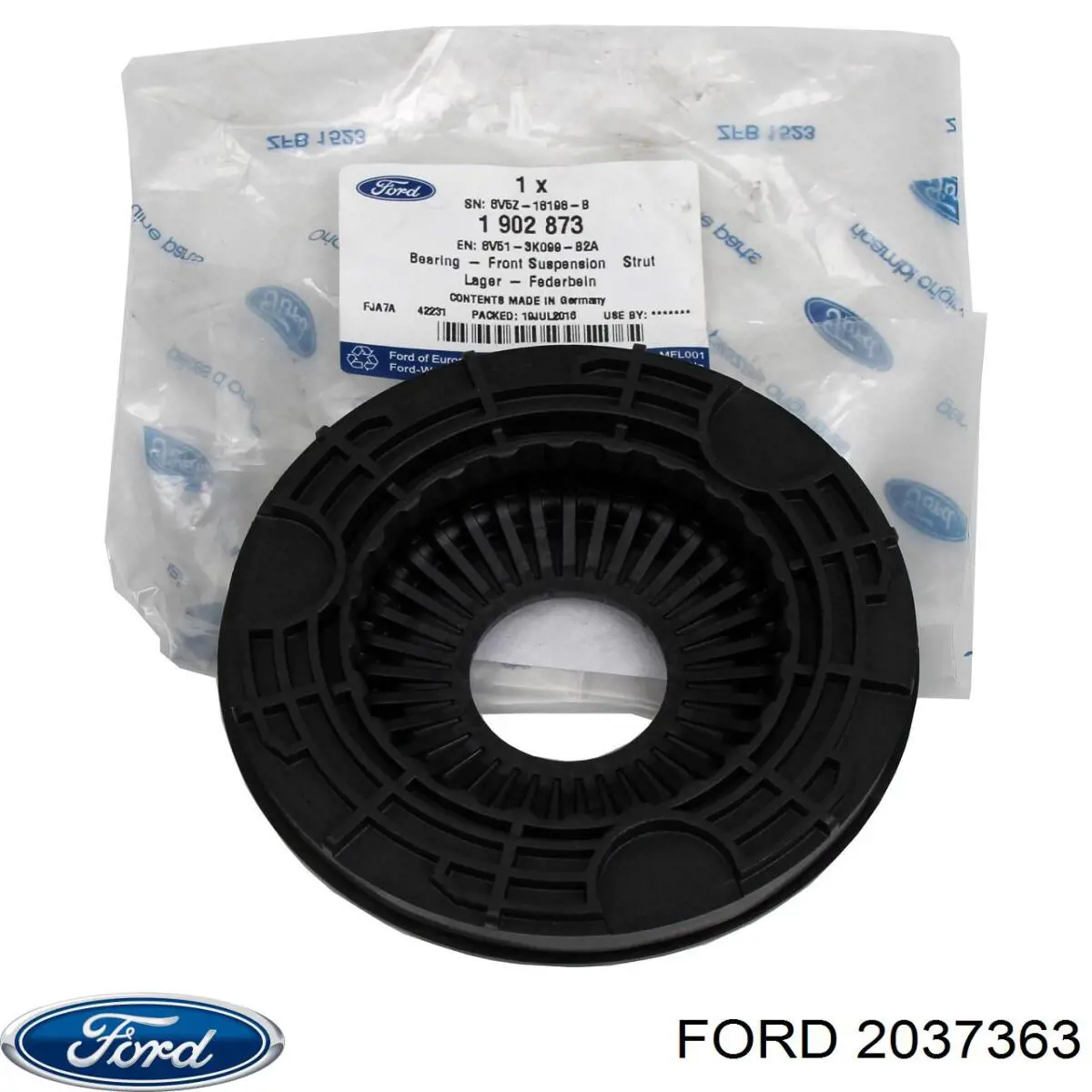 Aislador de resorte trasero 2037363 Ford