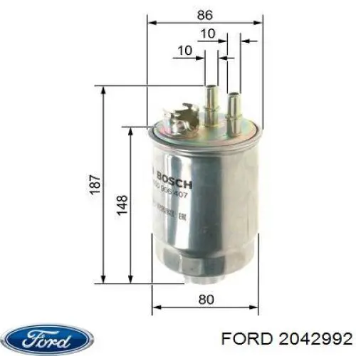 2042992 Ford filtro de combustible