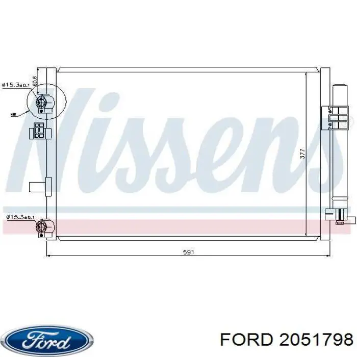 2051798 Ford condensador aire acondicionado