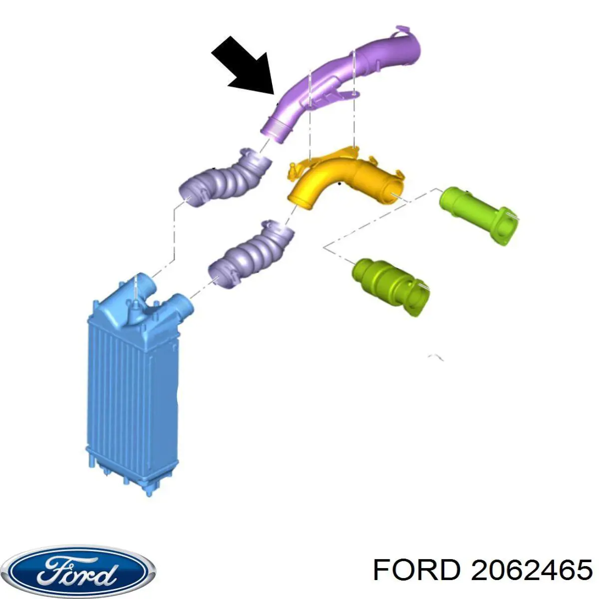 Comprar E4B16F075AC Ford Tubo intercooler