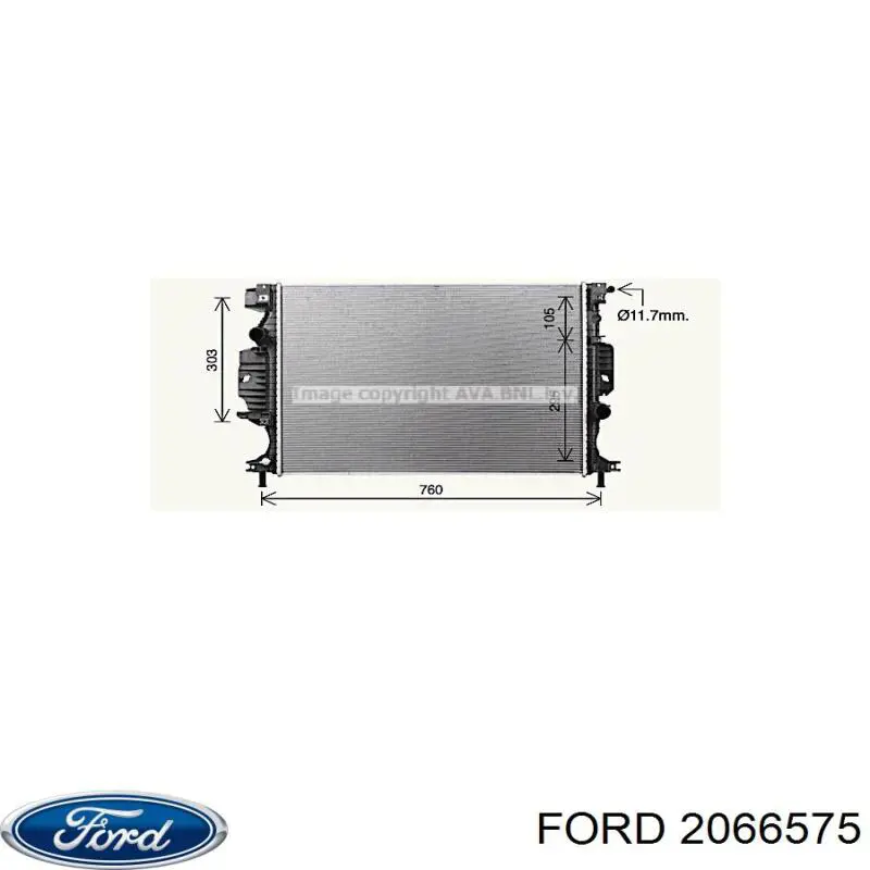 Radiador RAD166 Ford
