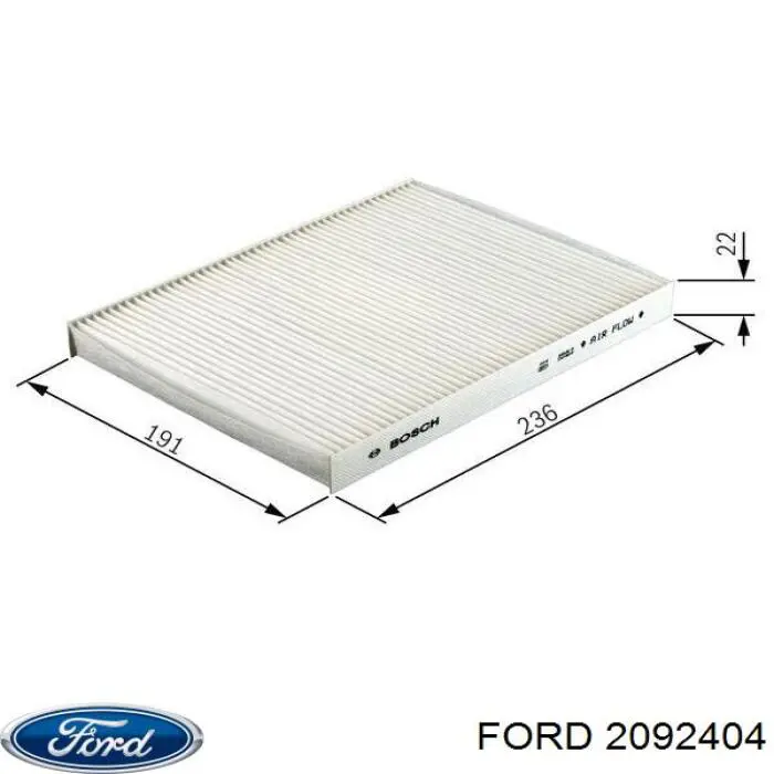 2092404 Ford filtro de habitáculo