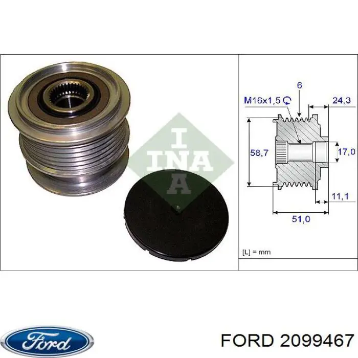 Alternador del motor Ford 2099467 precio, desde 301,66 EUR