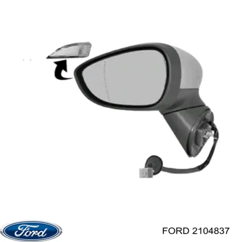 2104837 Ford espejo retrovisor izquierdo