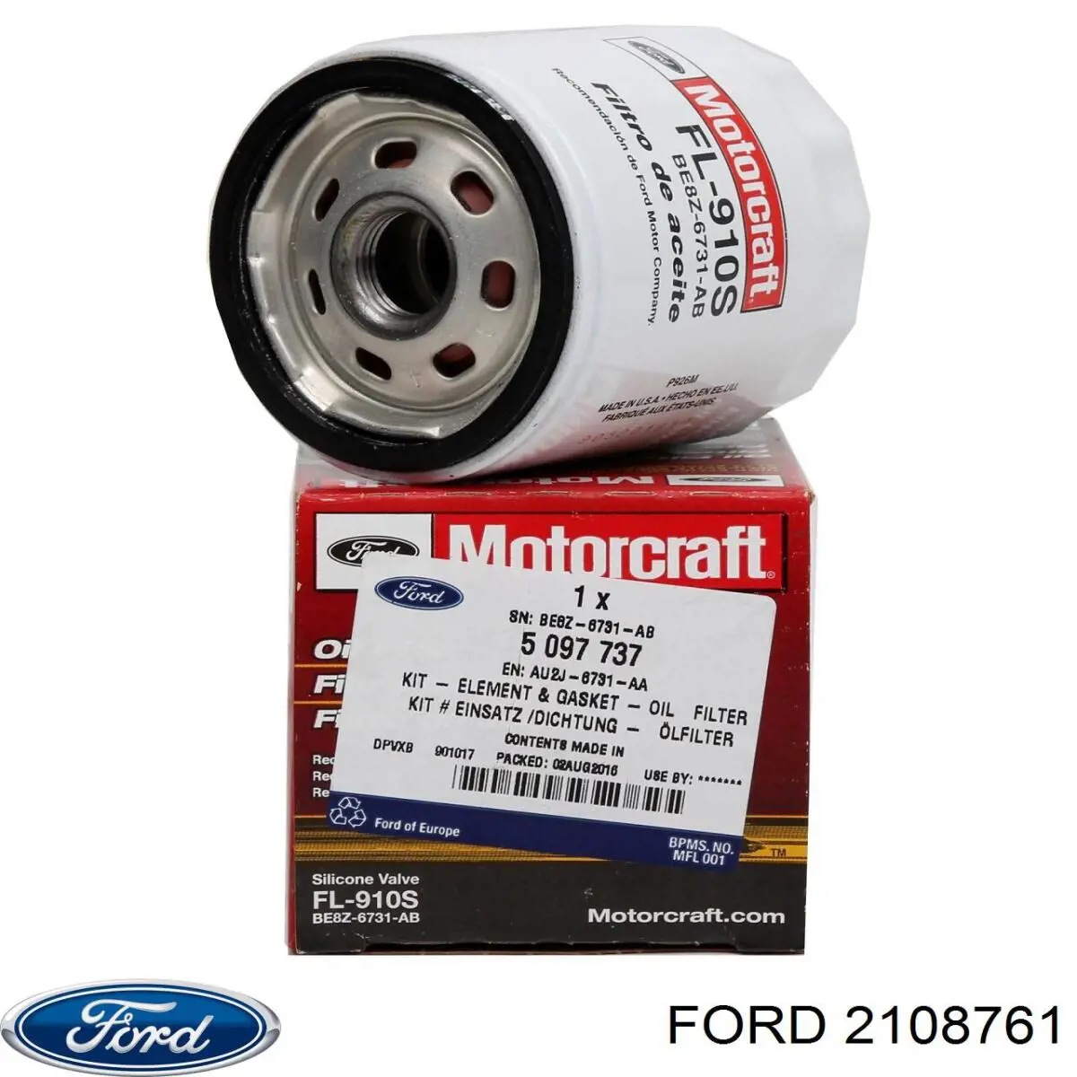 2108761 Ford Emblema de la parrilla del radiador