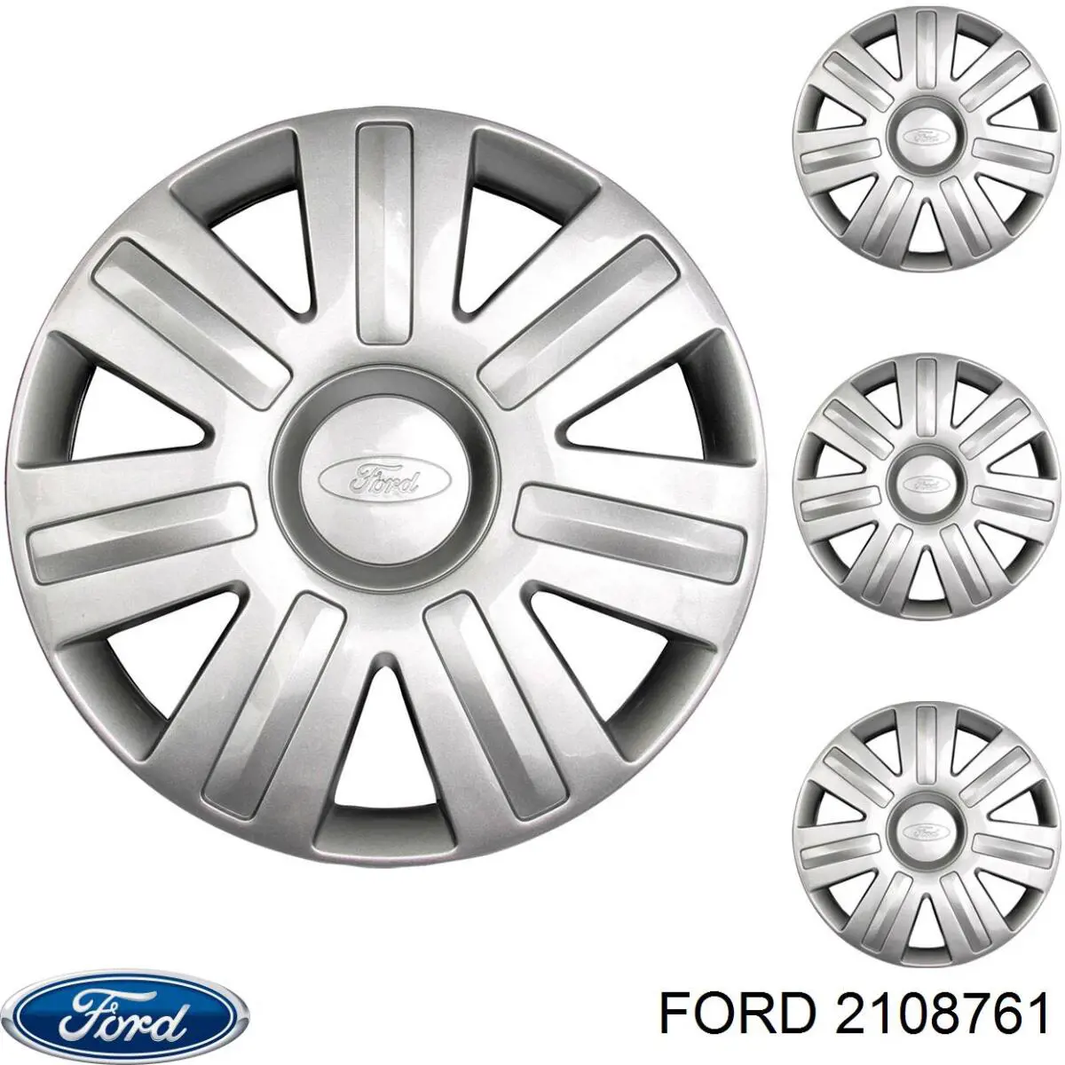 Emblema de la parrilla del radiador 2108761 Ford