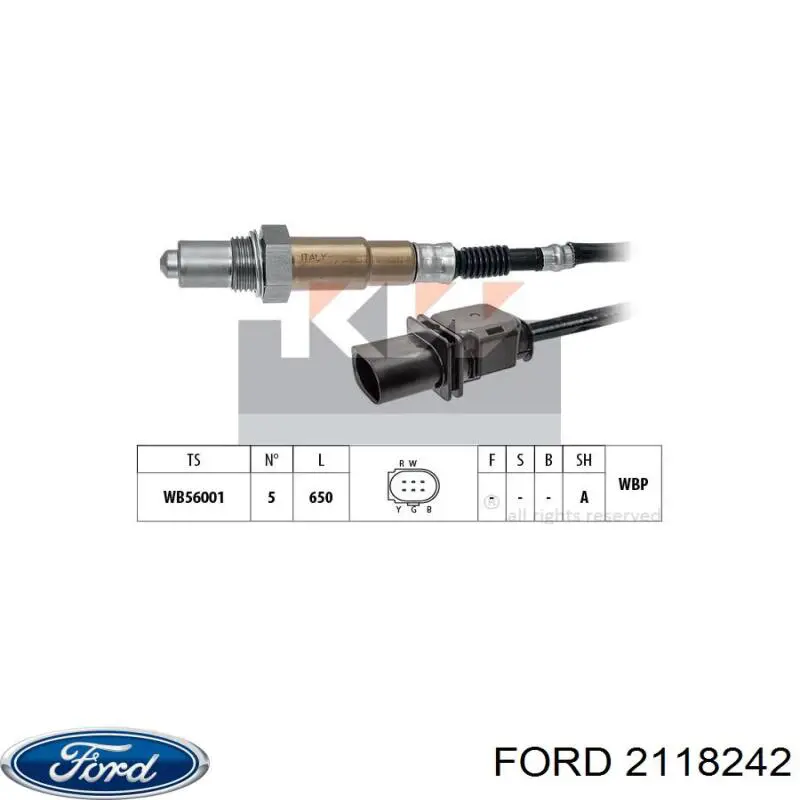 2118242 Ford sonda lambda, sensor de oxígeno