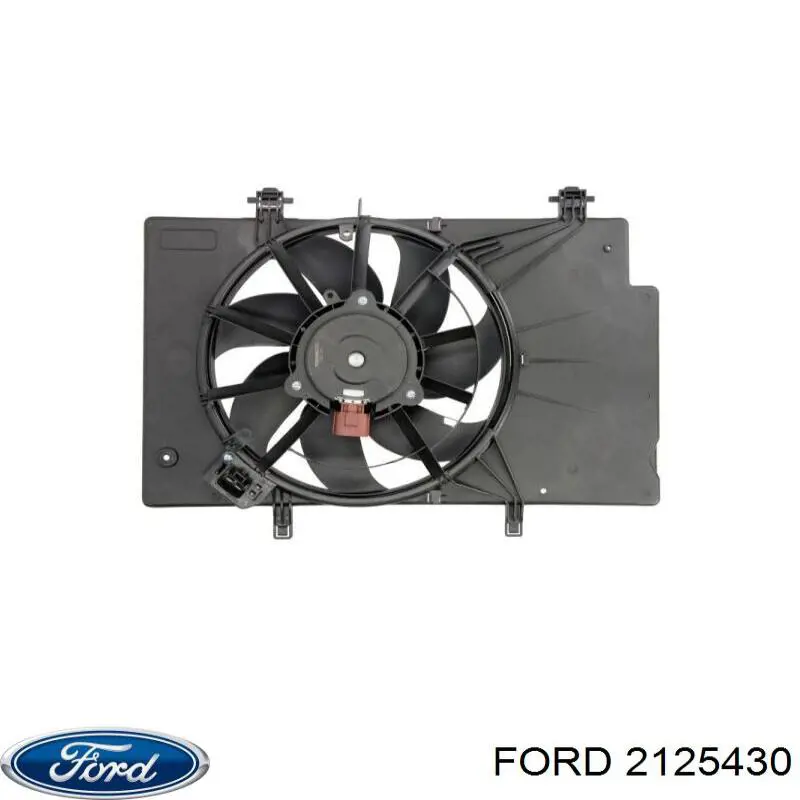 2125430 Ford difusor de radiador, ventilador de refrigeración, condensador del aire acondicionado, completo con motor y rodete