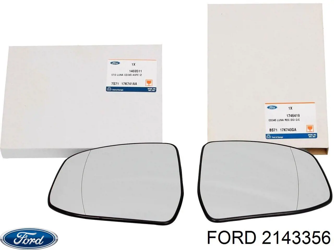 Espejo de retrovisor derecho 2143356 Ford