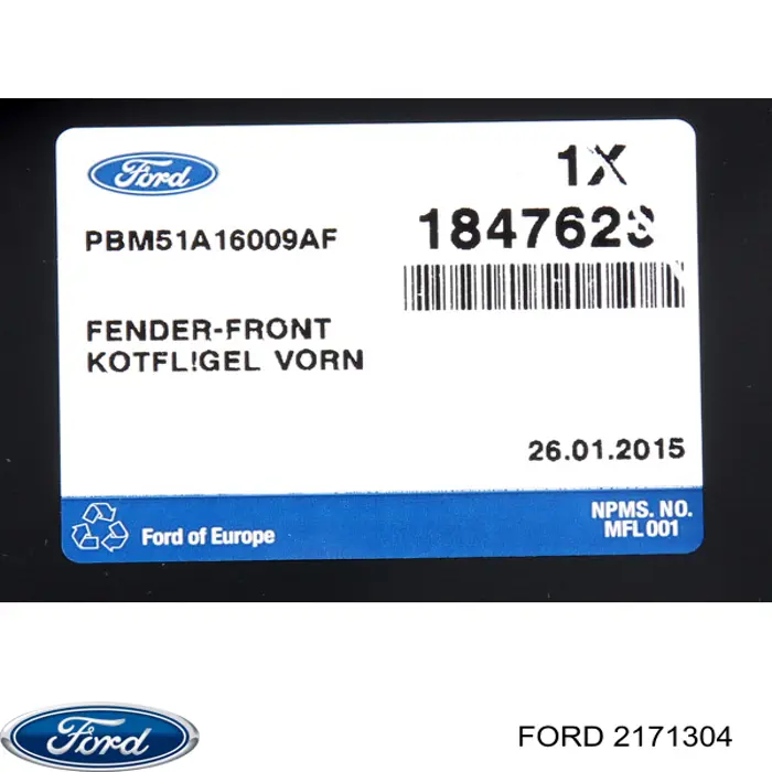 Aleta delantera izquierda Ford 2171304 precio, desde 56,07 EUR