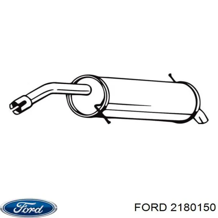 1786210 Ford silenciador posterior