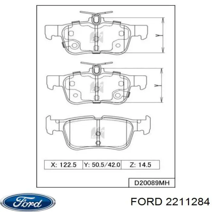 Comprar 2211284 Ford Pastillas de freno traseras