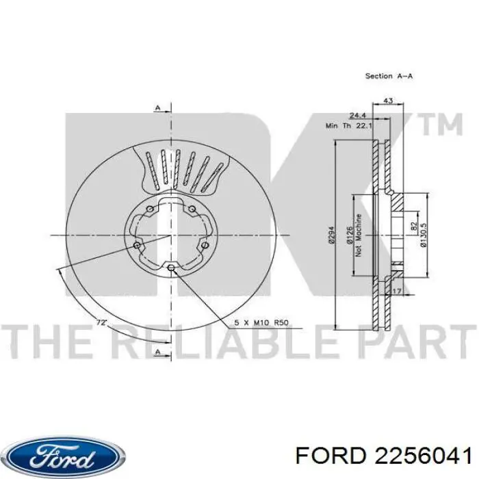 Frenos delanteros Ford 2256041 precio, desde 34,18 EUR
