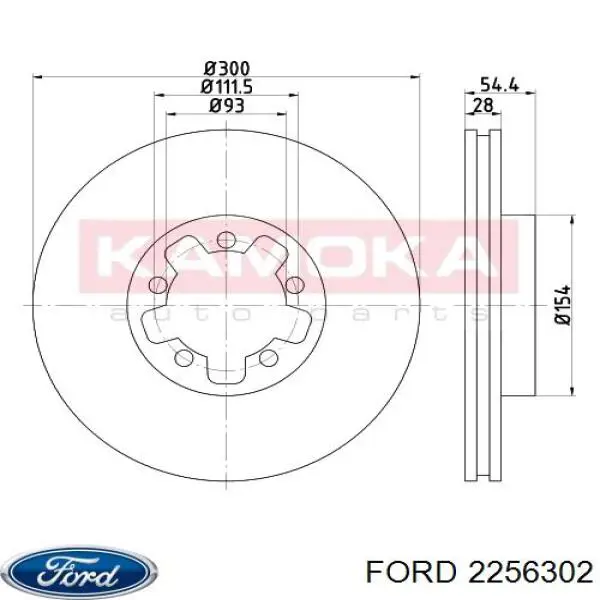 Comprar 2256302 Ford Freno de disco delantero