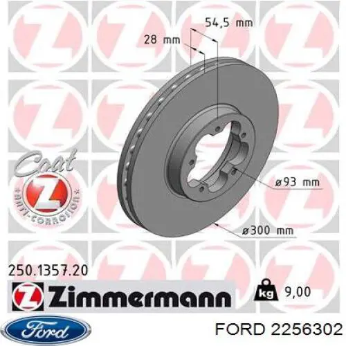 Frenos delanteros Ford 2256302 precio, desde 39,50 EUR